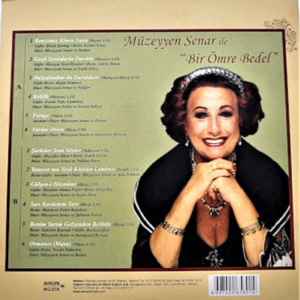 Müzeyyen Senar Plak - Müzeyyen Senar İle Bir Ömre Bedel|Çesitli Sanatçılar(Plak)Schallplatte