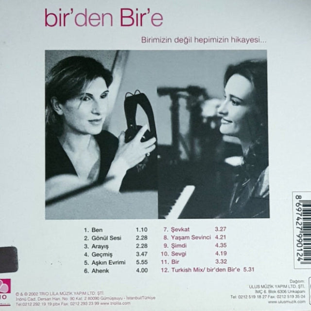 RANA PİRİNÇCİOĞLU CD-ANJELIKA AKBAR-ZARA CD - BİR'DEN BİR'E CD