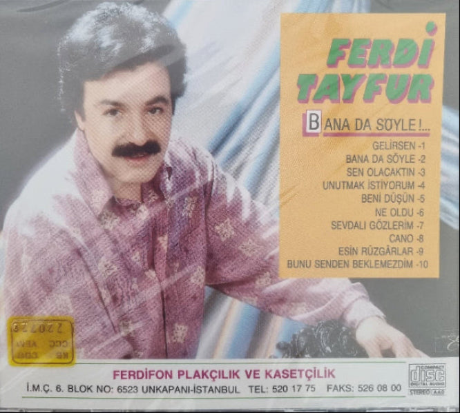 Ferdi Tayfur | CD- Ferdi Tayfur - Bana Da Söyle ( CD )Arabesk CD
