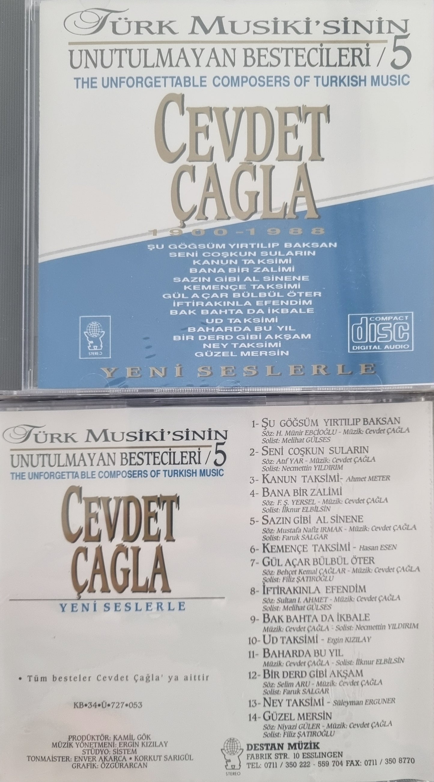 Cevdet Cagla - Türk Musikisinin Unutulmayan Bestecileri - 5 - Cevdet Çağla (Türkische Kunstmusik | CD)