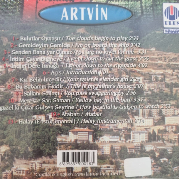 Türkülerle Türkiye - Türkülerle ARTVİN (CD) Türk Halk | Müziği |Kültür Serisi |CD