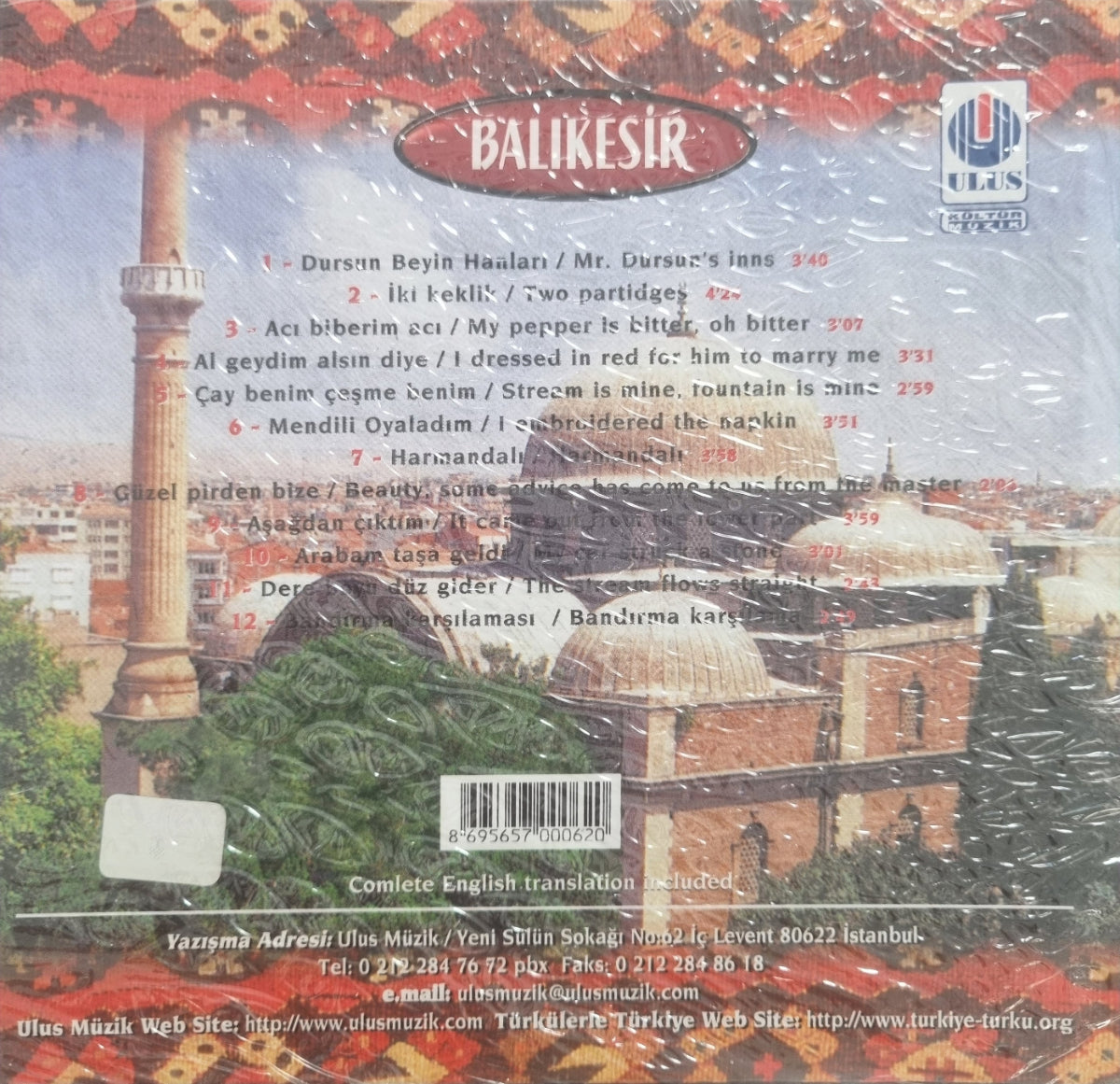 Türkülerle Türkiye -Balıkesir (CD)Türk Halk | Türkische Volksmusik | CD