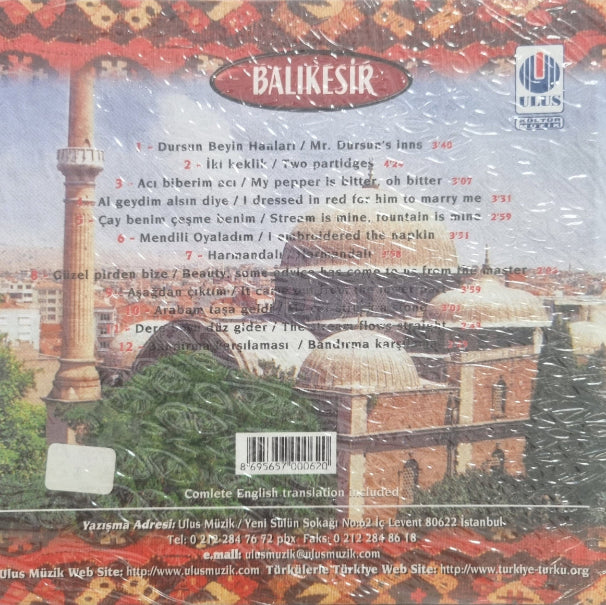 Türkülerle Türkiye -Balıkesir ( CD) Türk Halk | Türk halk müziği | CD