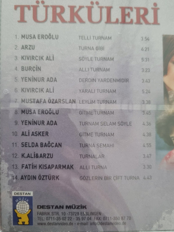 Turna Türküleri Değişik | Çeşitli Sanatçılarla| Türküler(Destan Müzik | Türkische Volksmusik | CD)