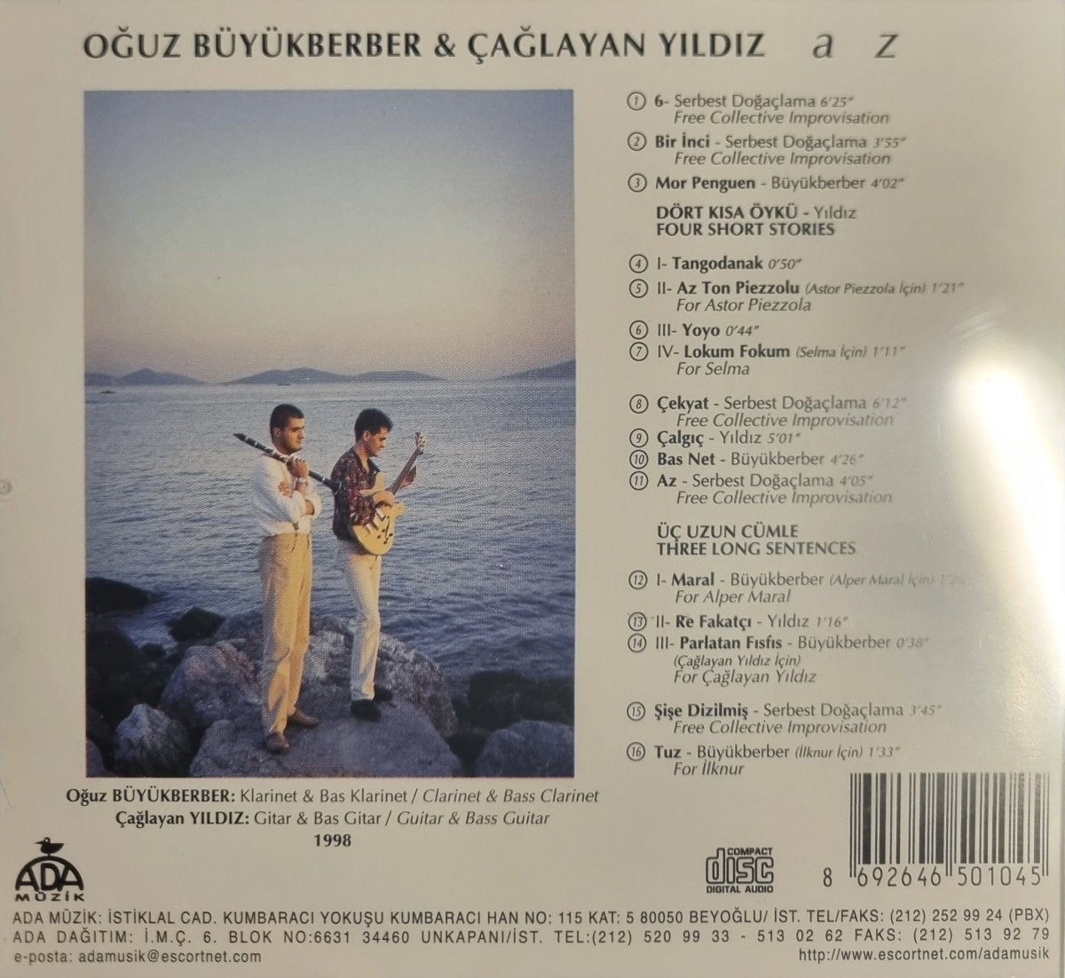 Oğuz Büyükberber | Çağlayan Yıldız- az( CD ) Türkçe | jazz | Müzik