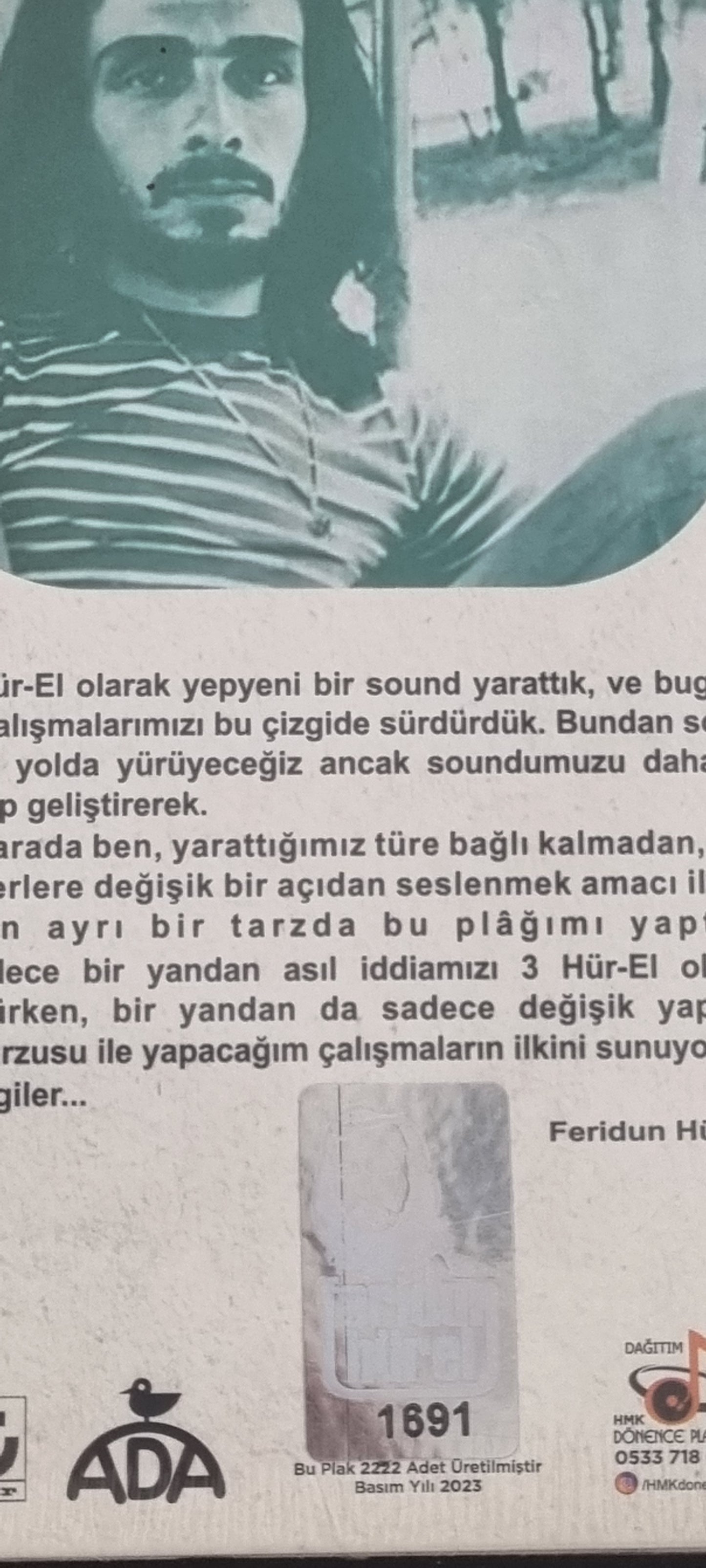 Feridun Hürel Plak-Feridun Hürel Bir Sevmek Bin Defa Ölmekmis Plak-LP-Schallplatte