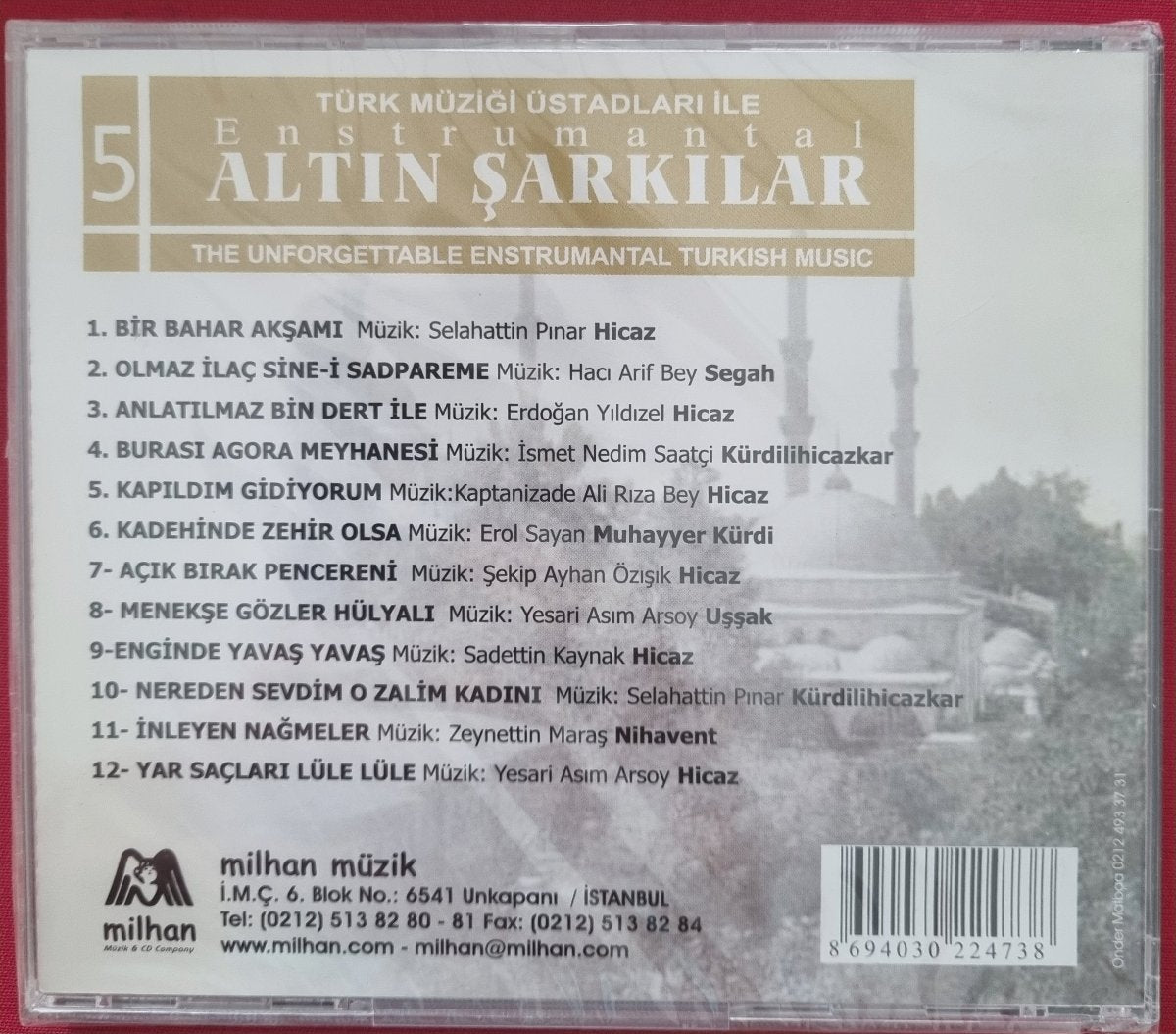 Altin şarkılar 5 |Sanat Müziği | Enstrümantal |Enstrümantal müzik |Müzik | CD ( Türkçe CD )