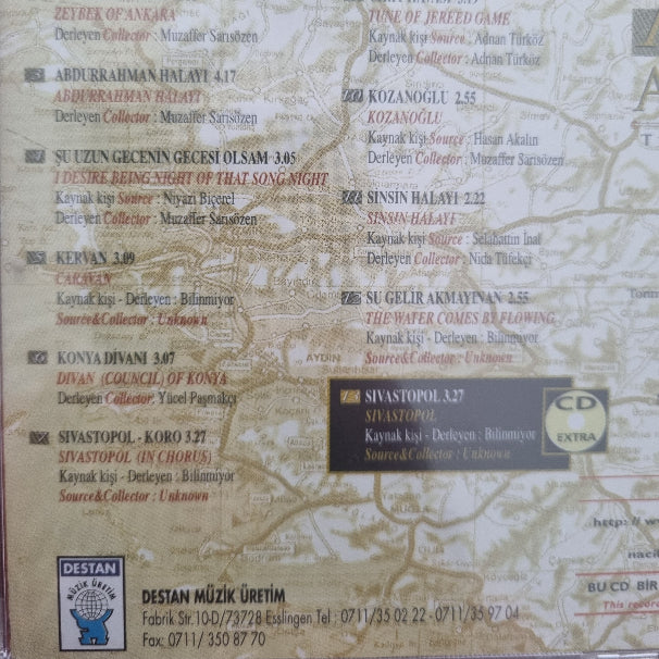 Orta Anadolu CD (Türkische Volksmusik | CD) Türk Halk Müziği | Arşiv serisi | DESTAN Müzik Almanya CD
