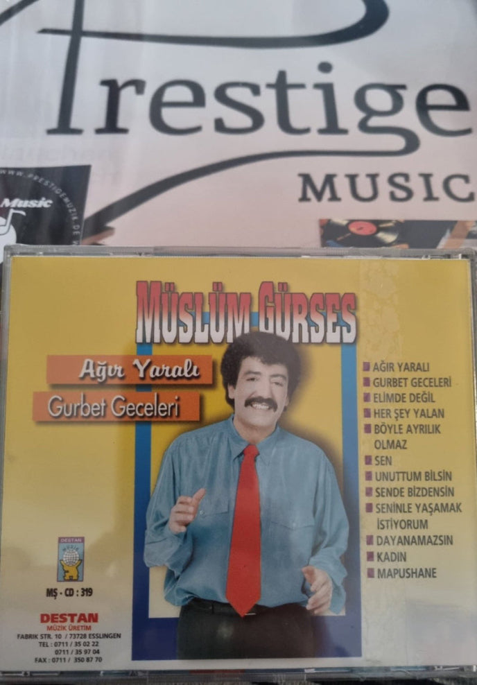 Müslüm Gürses CD | Ağır Yaralı - Gurbet Geceleri CD (Destan Müzik) Arabesk CD