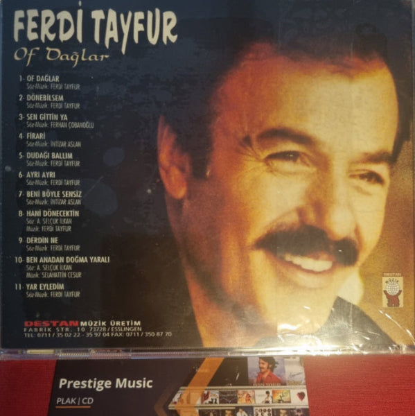 Ferdi Tayfur - Of Dağlar CD (Destan Müzik Almanya-Stuttgart-Esslingen Baski) Arabesk