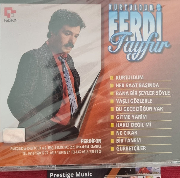 Ferdi Tayfur CD - Kurtuldum ( CD )Arabesk -Fantazi | CD