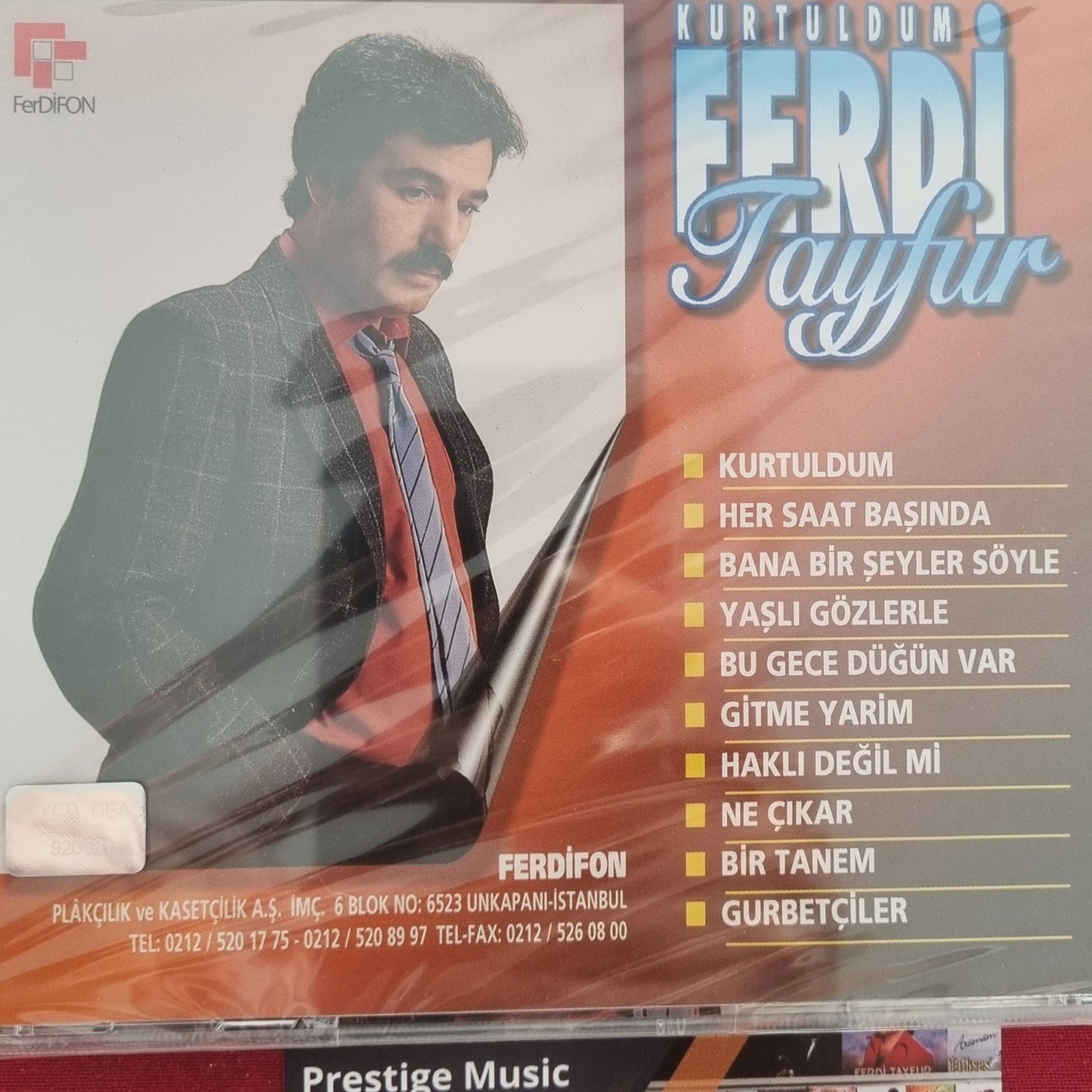 Ferdi Tayfur CD - Kurtuldum ( CD )Arabesk -Fantazi | CD