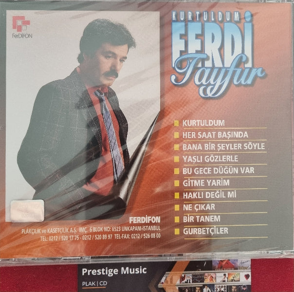 Ferdi Tayfur CD - Kurtuldum ( CD )Arabesk -Fantazi | CD
