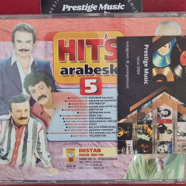 Hit's Arabesk 5 CD | HIT'S ARABESK CD | DESTAN Müzik | Almanya | Arabesk CD