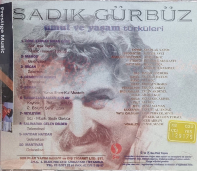 Sadık Gürbüz - Umut Ve Yaşam Türküleri | CD | türk halk | müziği | CD