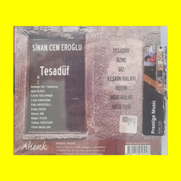 Sinan Cem Eroğlu - Tesadüf (CD) Jazz | Caz |Meistgesammelte Folk, Weltmusik & Country-Musik | CD