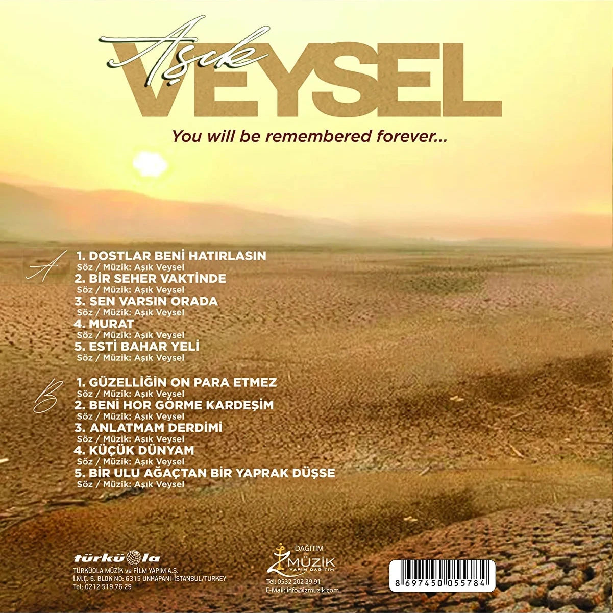 ASIK VEYSEL - You will be remembered forever... - Record - Vinyl - Plak