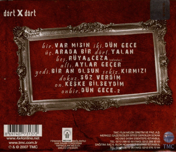 Dört x Dört - Hayır CD | türkçe | pop | Rock | türkischer rock | türk rock | CD