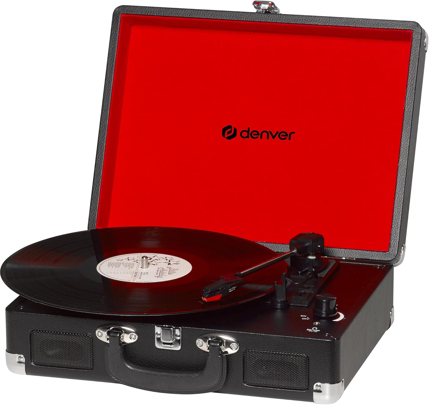 Denver VPL-121BT – Tragbarer Retro-Kofferplattenspieler – Mit Bluetooth & USB-Digitalisierung