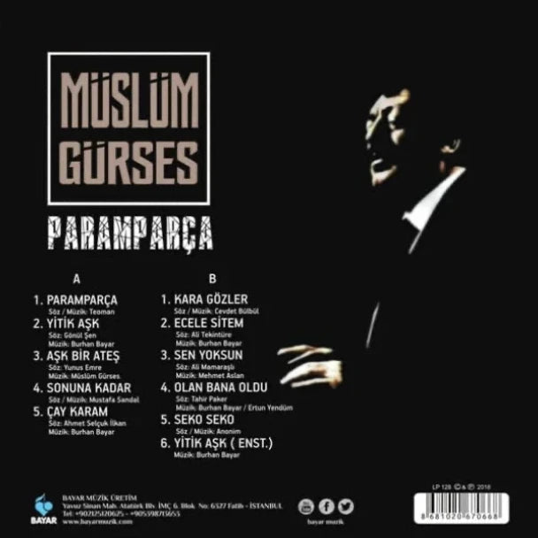 Müslüm Gürses Plak | Paramparça | Plak (Arabesk Plak) Schallplatte | LP