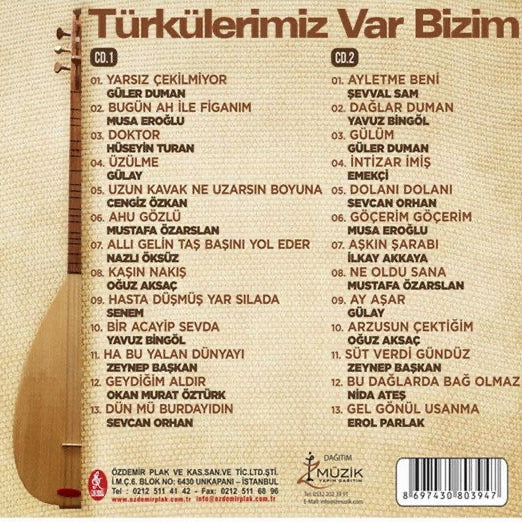 Türkülerimiz Var Bizim CD(2'li Box Set CD)Türk Halk | Müziği | CD