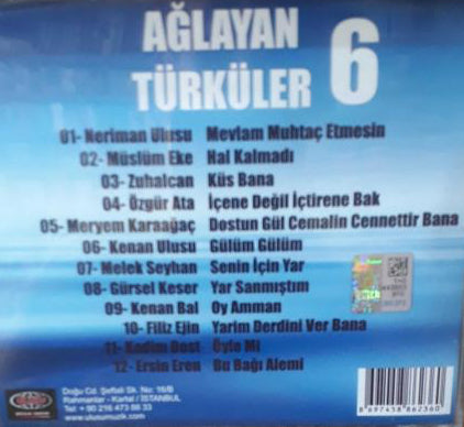 Ağlayan Türküler 6 | CD | karışık Türküler | Türk Halk | Müziği CD