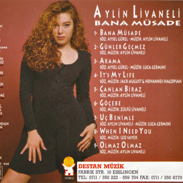 Aylin Livaneli - Bana Müsade | CD | DESTAN Müzik - 1992 | Almanya | Esslingen