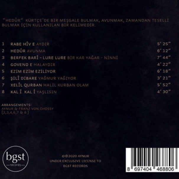 Aynur - Hedür | Solace Of Time CD ( Kürtçe CD) Aynur Hedür Zamanın Tesellisi CD