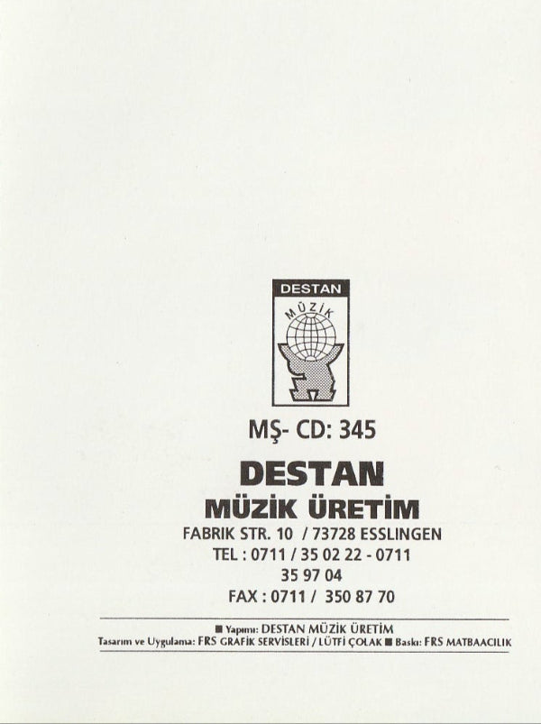 Zeki Müren - Son Yolculuk CD | Destan Müzik | Almanya Baskı CD | Sipariş