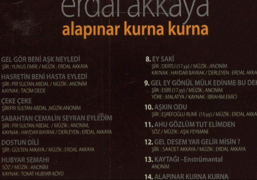 Alapınar Kurna Kurna - CD | Erdal Akkaya CD | halk müziği | CD