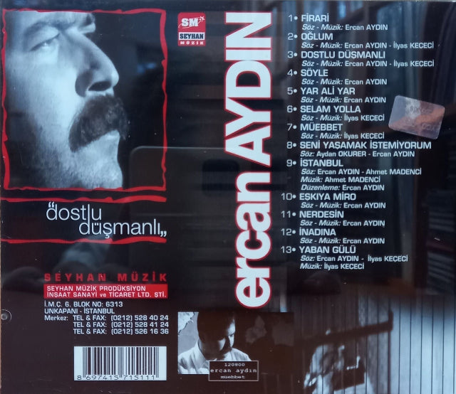 ERCAN AYDIN - Dostlu Düşmanlı | CD | Arabesk | Müzik