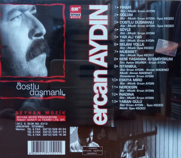 ERCAN AYDIN - Dostlu Düşmanlı | CD | Arabesk | Müzik