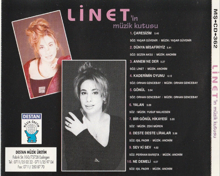 Linet CD – Linet'in Müzik Kutusu- Destan Müzik CD | Almanya