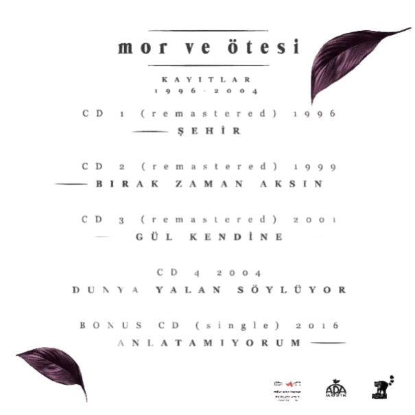 Mor ve Ötesi Kayıtlar CD | 5 CD| Mor ve Ötesi Kayıtlar CD (1996 - 2004) Mor ve Ötesi CD