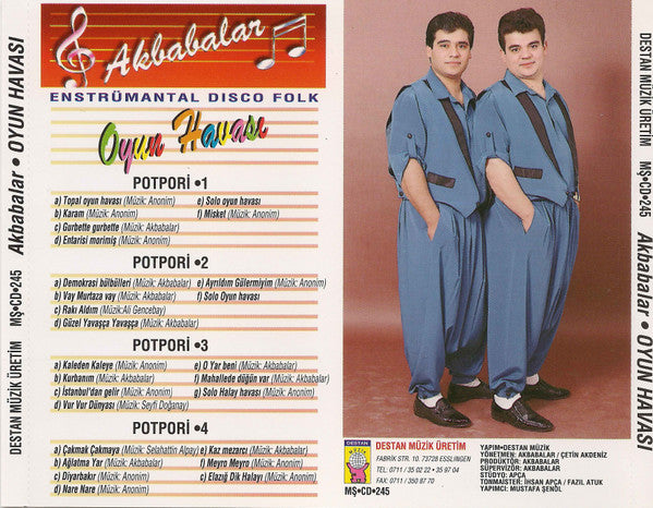 Akbabalar CD |Enstrümantal Disco Folk |Oyun Havası |Türkce Pop CD ( DESTAN Müzik )