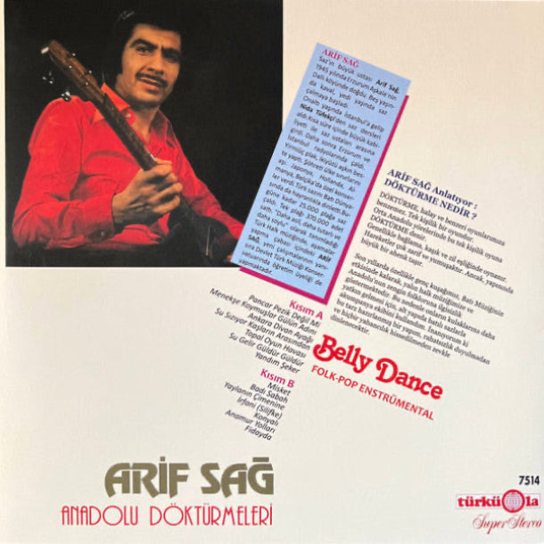 Türk Rock | Arif Sağ -Anadolu Döktürmeleri Plak |Schallplatte | LP