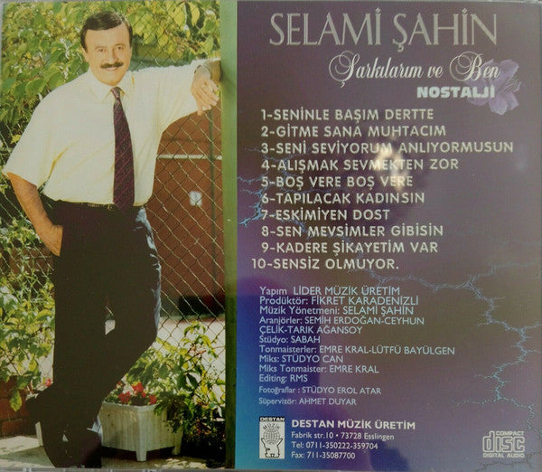 Selami Şahin-Şarkılarım Ve Ben (CD) Arabesk | CD |Almanya | Destan Müzik
