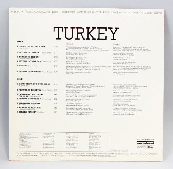 TURKEY 1983 | Plak | FOLK- MUSIC- NATIONAL CHRACTER -EXOTIC |Schallplatte | LP