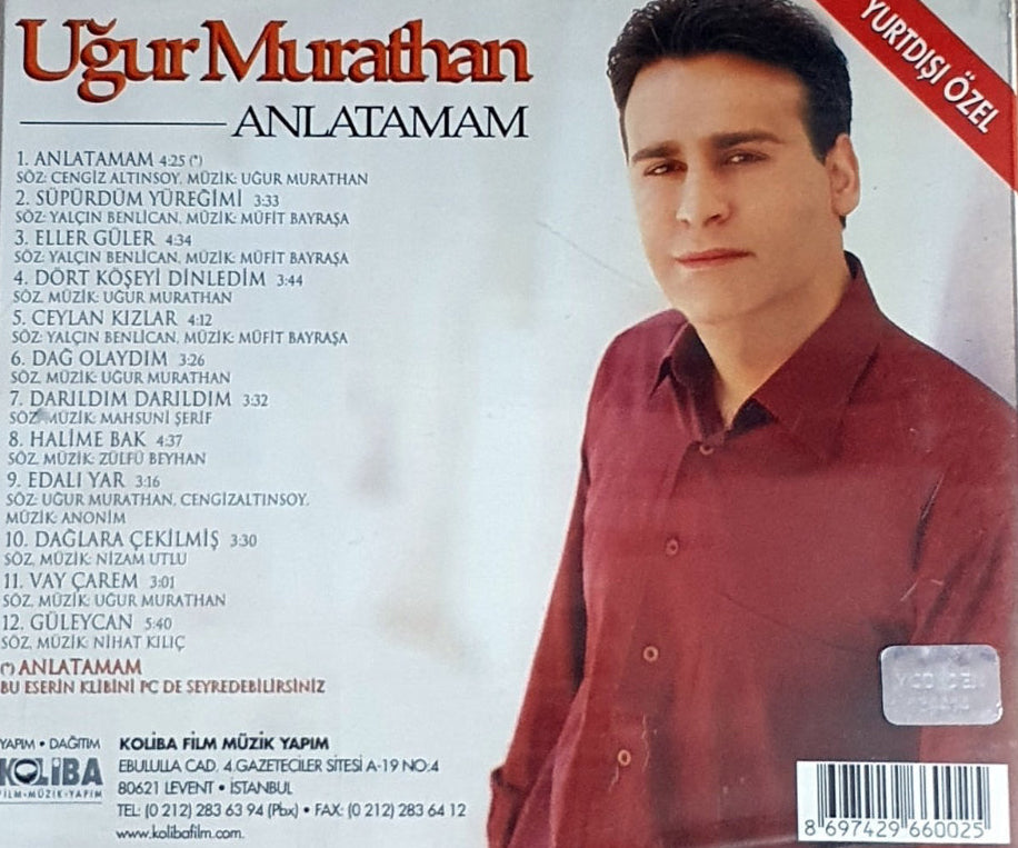 Uğur Murathan - Anlatamam |CD |Arabesk