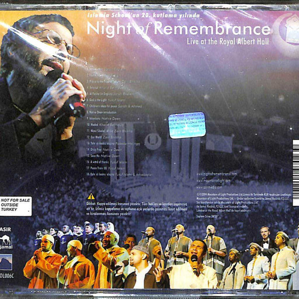 Yusuf İslam CD - Arkadaşları CD- Live At The Royal Albert Hall - Night Of Remembrance | CD