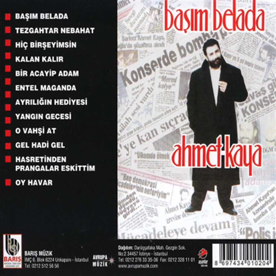 Ahmet Kaya-Başım Belada( CD ) Özgün | Protest Müzik CD