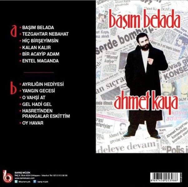 Ahmet Kaya Plak | Başım Belada | Türk halk | müziği | Özgün | Protest | Müzik (Renkli Plak)Schallplatte | LP