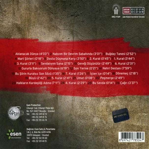 Ahmet Kaya CD | Gözlerim Bin Yaşında ( Türk Halk | Özgün | Protesto | Müzik CD )Türkçe CD