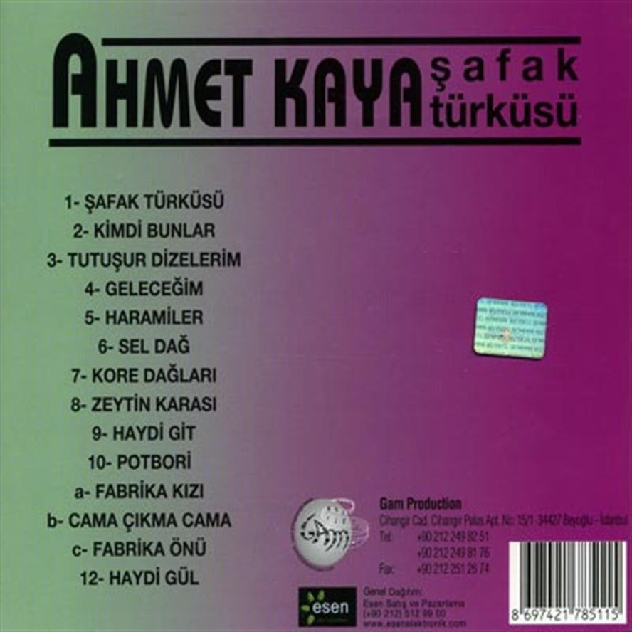 Ahmet Kaya CD | Şafak Türküsü | Türk Halk | Özgün | Protesto | Müzik | CD |Türkçe CD