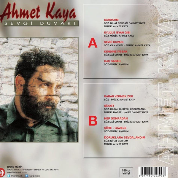 Ahmet Kaya Plak | Sevgi Duvarı ( Türkçe Plak ) Özgün| Protest | Müzik Plak
