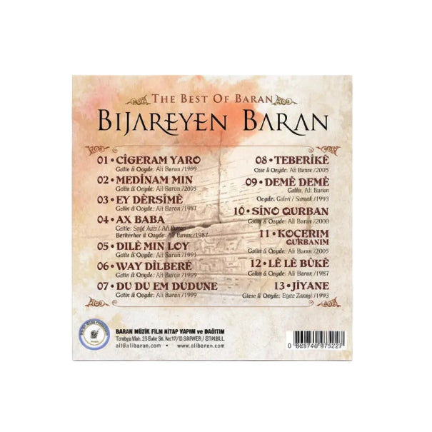 Ali Baran - Bijareyen Baran - The Best Of Baran |Kürtçe |Kurdisch Folk Music| CD