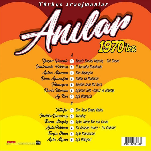 Türk Pop | Türkçe Pop | Plak | Anılar 1970'ler | Karma Pop | Plak | Schallplatte | Satın al