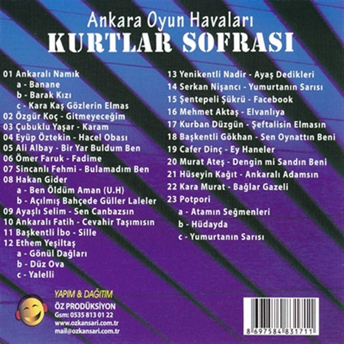 Ankara Oyun Havaları CD- Kurtlar Sofrası (CD)Oyun Havaları CD