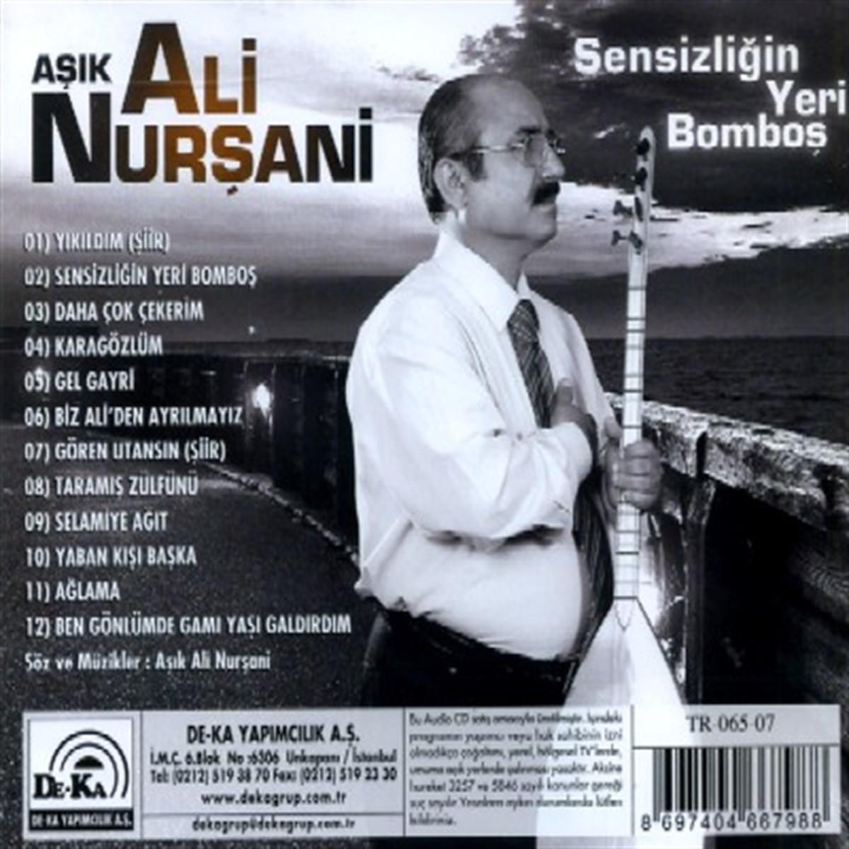 Aşık Ali Nurşani | Sensizliğin Yeri Bomboş | CD |Türk halk müziği CD