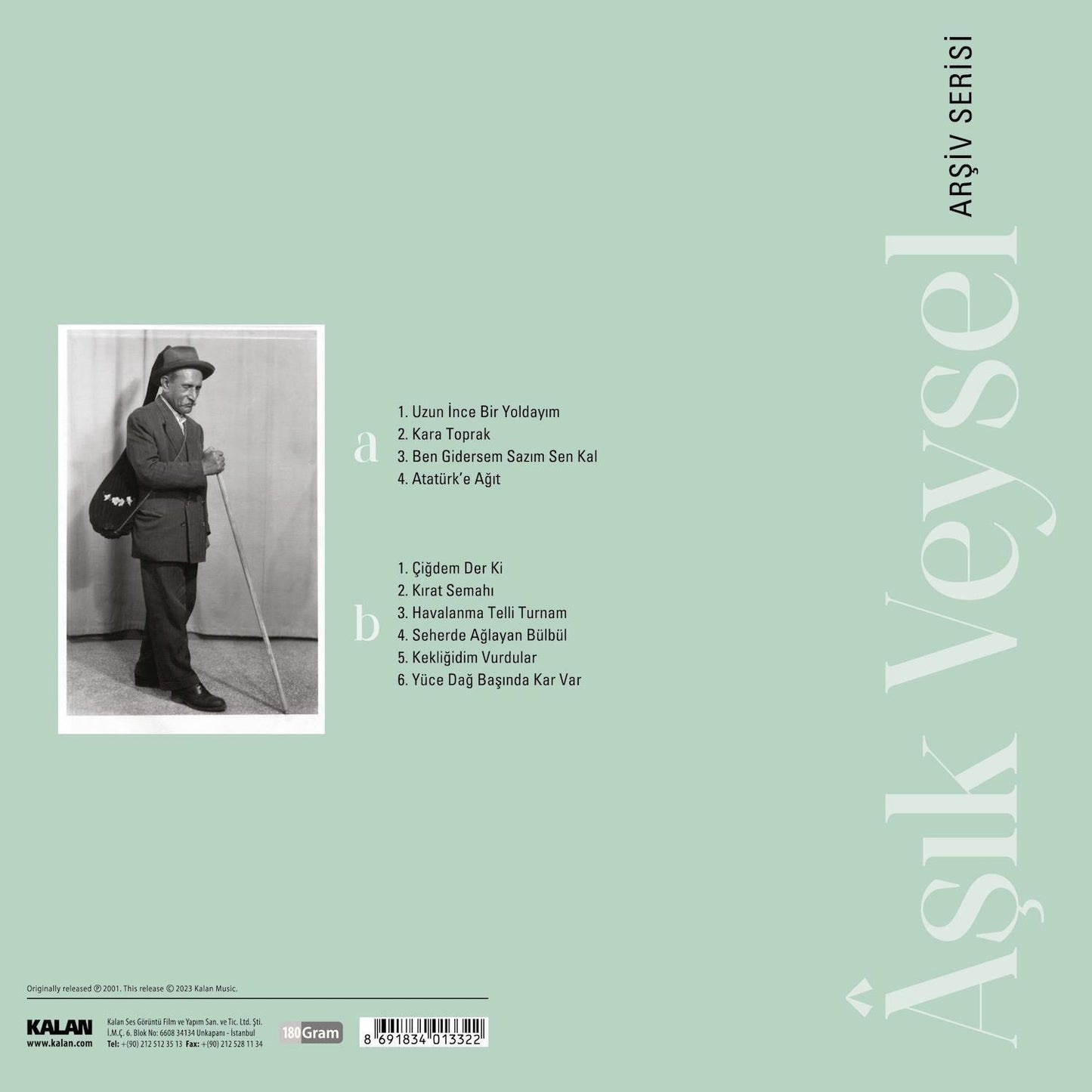 Aşık Veysel Plak | Aşık Veysel Arşiv Serisi |Plak(Siyah Plak)Türk halk müziği |kayıt | LP